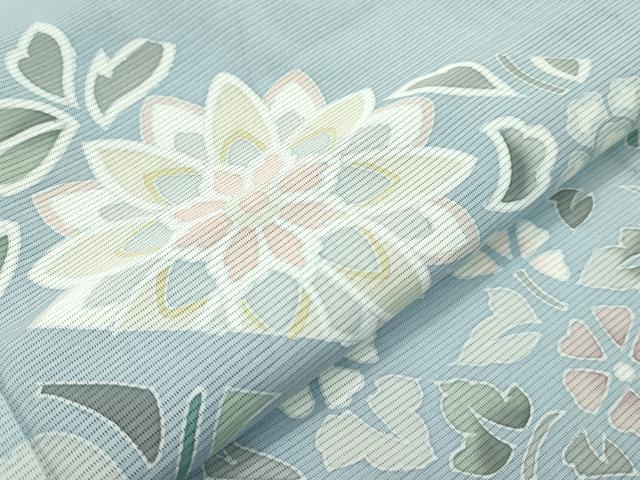 平和屋着物＊極上　夏物　訪問着　絽　正倉院花文　灰青色地　逸品　未使用　CZAA4751s6