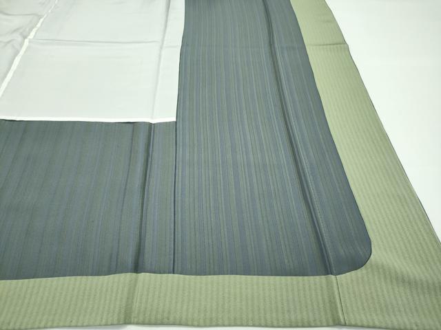 平和屋本店▽極上 お召 単衣 間道 逸品 CZAA1533s5