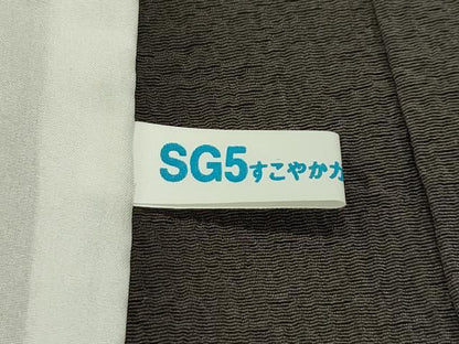 平和屋本店▽極上 日本舞踊家 岩井流宗元 岩井友見 訪問着 単衣 箔散らし 金彩 涅色地 逸品 CZAA1541s5