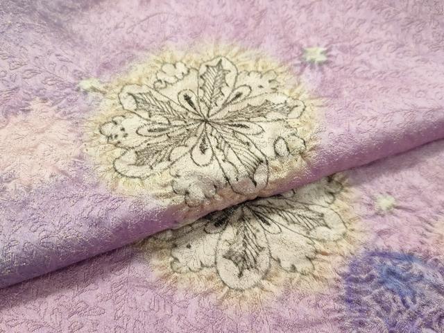 平和屋本店■最高級　初代　久保田一竹　幻の辻が花　道中着　ロング丈　絞り　金通し地　共箱付き　逸品　未使用　CZAA1559s5