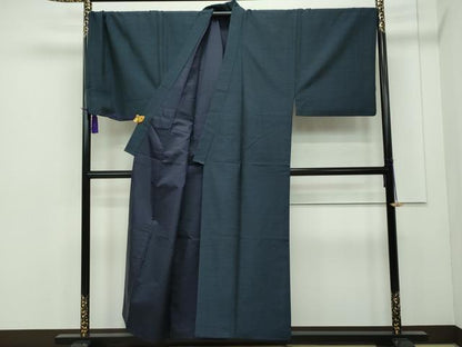 平和屋本店■極上　男性　結城紬　アンサンブル　杢　証紙付き　逸品　CZAA1612s5