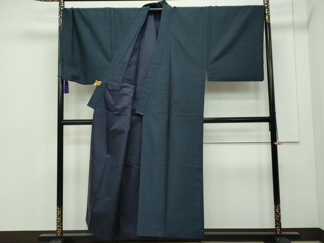 平和屋本店■極上　男性　結城紬　アンサンブル　杢　証紙付き　逸品　CZAA1612s5