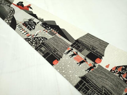 平和屋本店■極上　両面　半幅帯　WAKKA　ワッカ　うさぎ　遊禅庵　逸品　未使用　CZAA1650s5