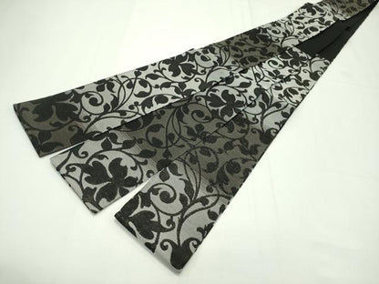 平和屋本店●極上 男性 角帯 花唐草文 金通し地 逸品 未使用 CZAA1679s5
