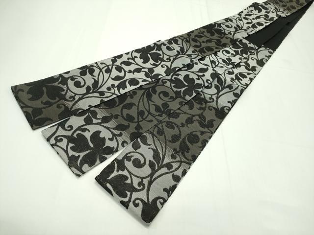 平和屋本店●極上 男性 角帯 花唐草文 金通し地 逸品 未使用 CZAA1679s5