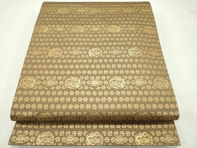 平和屋本店■極上　龍村晋謹製　全通柄袋帯　名物逢坂金欄　金糸　逸品　CZAA1716s5