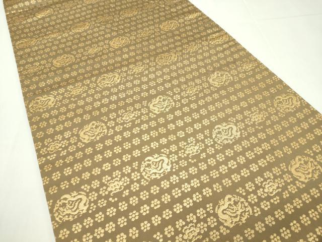 平和屋本店■極上　龍村晋謹製　全通柄袋帯　名物逢坂金欄　金糸　逸品　CZAA1716s5