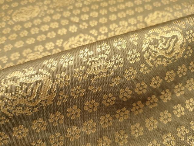 平和屋本店■極上　龍村晋謹製　全通柄袋帯　名物逢坂金欄　金糸　逸品　CZAA1716s5