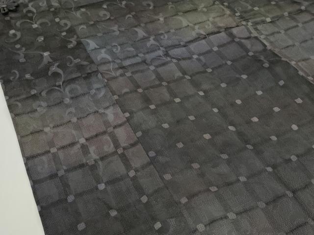 平和屋本店■極上　道中着　ロング丈　スリーシーズン　春夏秋　塵除け　紗　格子唐草文　逸品　CZAA1725s5