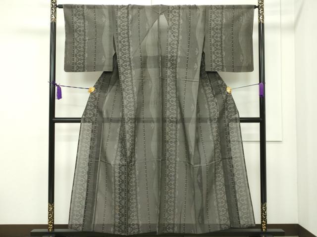 平和屋本店■極上　夏物　本場大島紬　夏大島　泥染め　９マルキ　白新染織謹製　証紙付き　逸品　CZAA1727s5