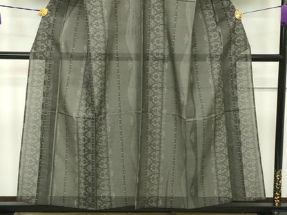 平和屋本店■極上　夏物　本場大島紬　夏大島　泥染め　９マルキ　白新染織謹製　証紙付き　逸品　CZAA1727s5