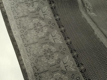 平和屋本店■極上　夏物　本場大島紬　夏大島　泥染め　９マルキ　白新染織謹製　証紙付き　逸品　CZAA1727s5