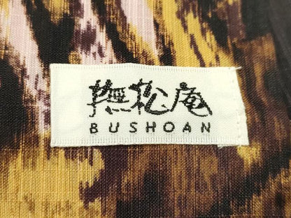 平和屋本店■極上　夏物　撫松庵　小紋・浴衣兼用　セオアルファ　草花文　黒地　洗える着物　逸品　未使用　CZAA1729s5