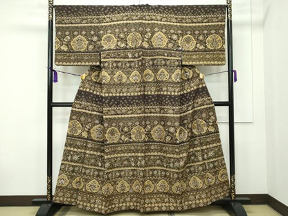 平和屋本店●極上 訪問着 総刺繍 スワトウ刺繍 更紗花文 金糸 ますいわ屋扱い 逸品 CZAA1740s5