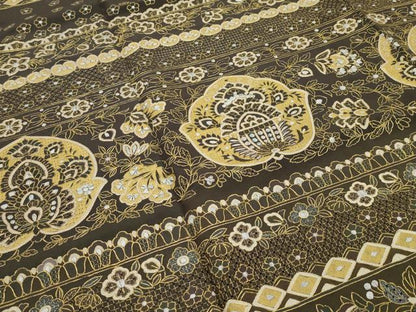平和屋本店●極上 訪問着 総刺繍 スワトウ刺繍 更紗花文 金糸 ますいわ屋扱い 逸品 CZAA1740s5