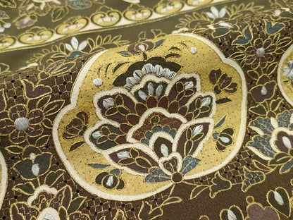 平和屋本店●極上 訪問着 総刺繍 スワトウ刺繍 更紗花文 金糸 ますいわ屋扱い 逸品 CZAA1740s5