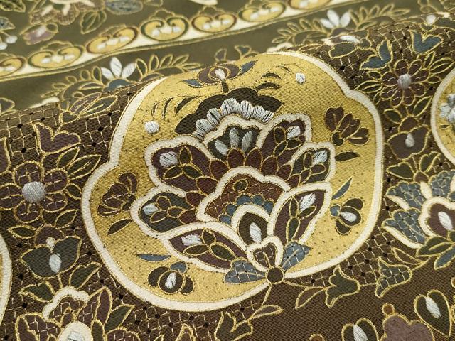 平和屋本店●極上 訪問着 総刺繍 スワトウ刺繍 更紗花文 金糸 ますいわ屋扱い 逸品 CZAA1740s5