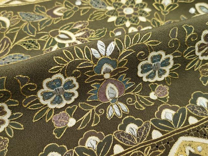 平和屋本店●極上 訪問着 総刺繍 スワトウ刺繍 更紗花文 金糸 ますいわ屋扱い 逸品 CZAA1740s5