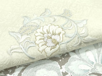 平和屋本店■極上　訪問着・袋帯セット　刺繍　花唐草文　暈し染め　銀彩　逸品　CZAA1741s5