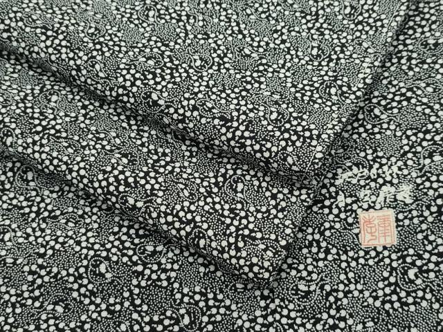 平和屋本店■極上　人間国宝　小宮康孝　河豚と茄子　黒地　西武百貨店扱い　逸品　未使用　CZAA1744s5