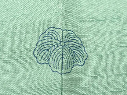 平和屋本店■極上　結城紬　奥順　色無地　山葵色　証紙付き　逸品　未使用　CZAA1752s5