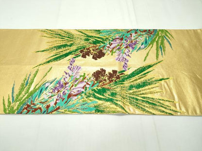 平和屋本店■最高級　龍村平蔵製　六通柄　本袋帯　唐織　松藤文　金銀糸　高島屋扱い　共箱付き　逸品　CZAA1767s5