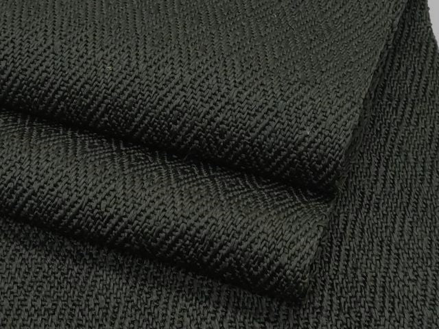 平和屋本店●希少 ざざんざ織 八寸名古屋帯 入子菱 黒地 逸品 未使用 CZAA1796s5