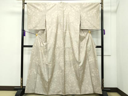 平和屋本店■極上　東郷織物謹製　本場大島紬　白大島　160亀甲　草木染　手織絣　証紙付き　逸品　CZAA1801s5