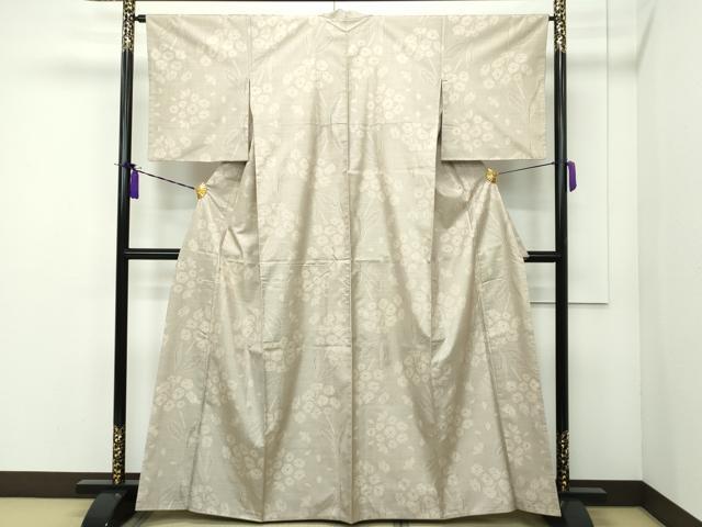 平和屋本店■極上　東郷織物謹製　本場大島紬　白大島　160亀甲　草木染　手織絣　証紙付き　逸品　CZAA1801s5