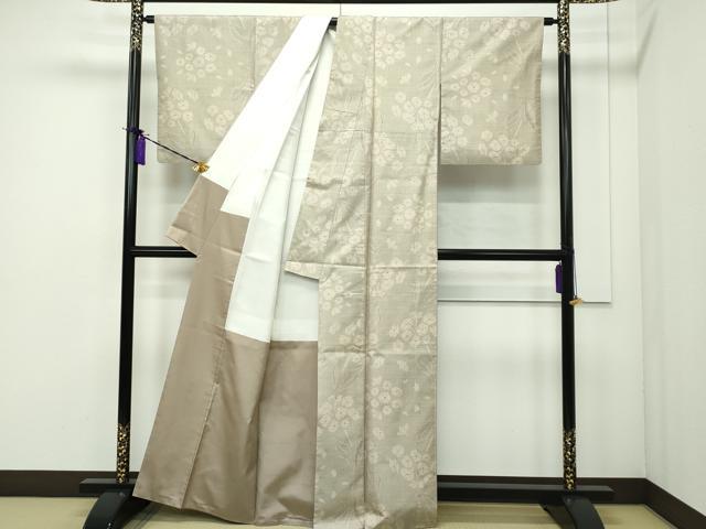 平和屋本店■極上　東郷織物謹製　本場大島紬　白大島　160亀甲　草木染　手織絣　証紙付き　逸品　CZAA1801s5