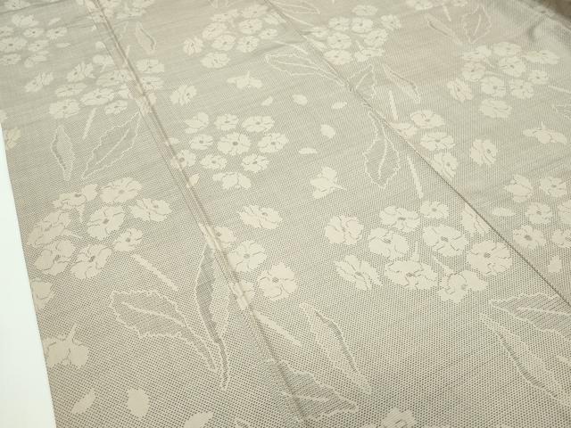 平和屋本店■極上　東郷織物謹製　本場大島紬　白大島　160亀甲　草木染　手織絣　証紙付き　逸品　CZAA1801s5