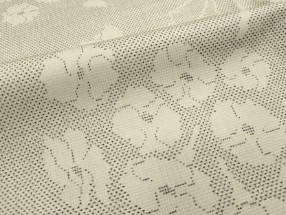 平和屋本店■極上　東郷織物謹製　本場大島紬　白大島　160亀甲　草木染　手織絣　証紙付き　逸品　CZAA1801s5