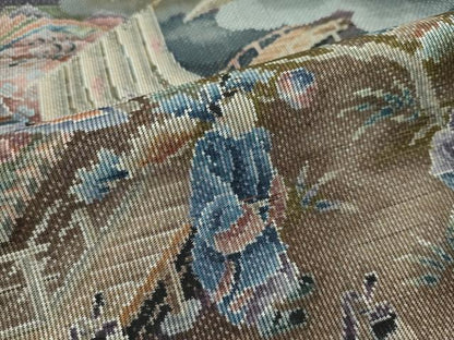 平和屋本店■極上 白泥染の第一人者・絣の魔術師 恵積五郎 本場大島紬 恵大島織物 総絣 人物風景文 十二単 証紙付 逸品 未使用 CZAA1803s5