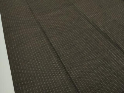 平和屋本店●極上 日本工芸会正会員 伝統工芸士 鈴木苧紡庵 重要無形文化財 紬 間道 証紙付き 逸品 CZAA1818s5