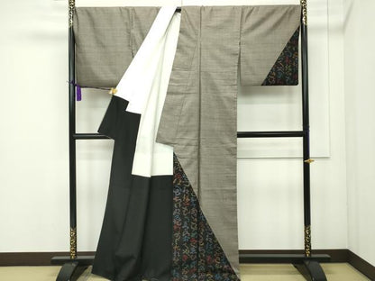 平和屋本店■極上 白泥染の第一人者・絣の魔術師 恵積五郎 本場大島紬 泥染め ９マルキ いろは唄 恵大島織物謹製 証紙付き 逸品 CZAA1824s5