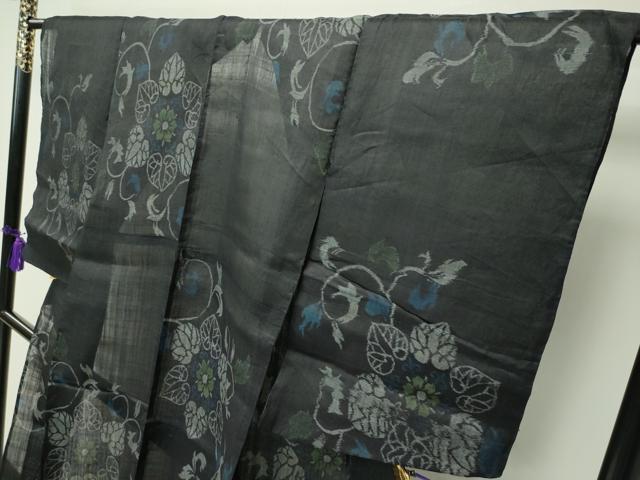 平和屋本店＊極上 夏物 重要無形文化財 本場宮古上布 花唐草文 苧麻 逸品 CZAA1828s5