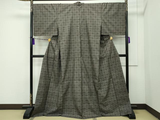 平和屋本店■希少　本場大島紬　龍郷絣　一元絣　興紬工房　証紙付き　逸品　CZAA1839s5
