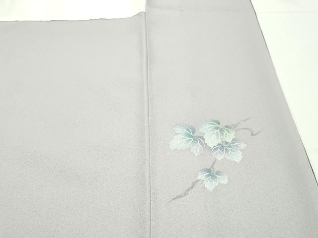 平和屋本店■極上　訪問着　作家物　螺鈿　葡萄蔦の葉文　暈し染め　銀彩　反端付き　逸品　CZAA1885s5