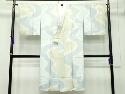 平和屋本店■極上　吉乃一廉　幻の辻が花　訪問着・長襦袢セット　絞り　暈し染め　銀通し地　逸品　CZAA1893s5