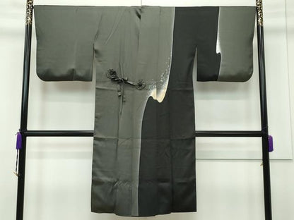 平和屋本店■極上　道中着　ロング丈　四季夢彩　手描き　枝花文　暈し染め　金彩　逸品　CZAA1897s5