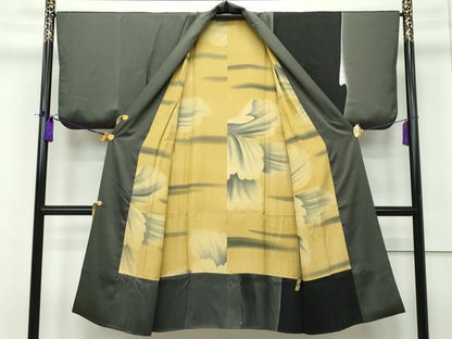 平和屋本店■極上　道中着　ロング丈　四季夢彩　手描き　枝花文　暈し染め　金彩　逸品　CZAA1897s5