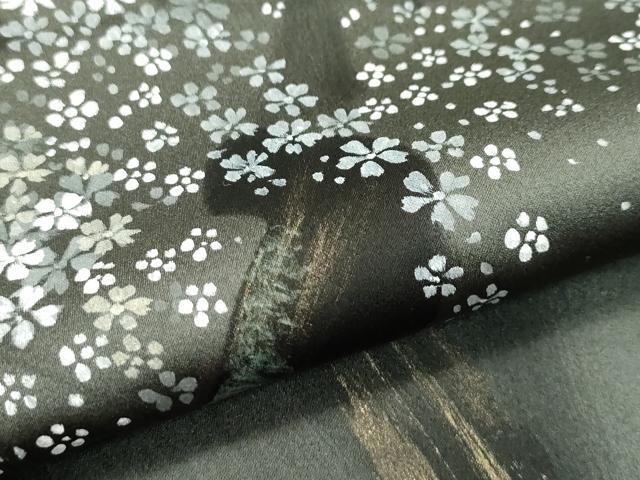 平和屋本店■極上　道中着　ロング丈　四季夢彩　手描き　枝花文　暈し染め　金彩　逸品　CZAA1897s5