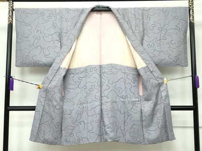 平和屋本店■極上　長羽織　兎　鳩羽鼠色地　逸品　CZAA1902s5