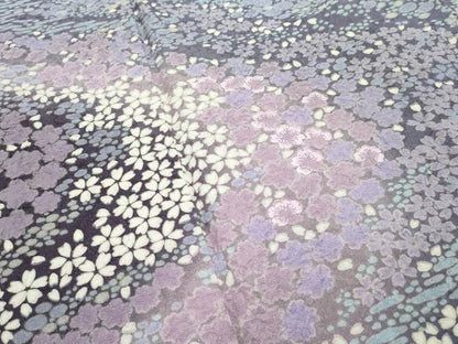 平和屋本店■極上　ブライダルファッションデザイナー・桂由美　訪問着　刺繍　草花文　暈し染め　銀通し地　逸品　CZAA1932s5