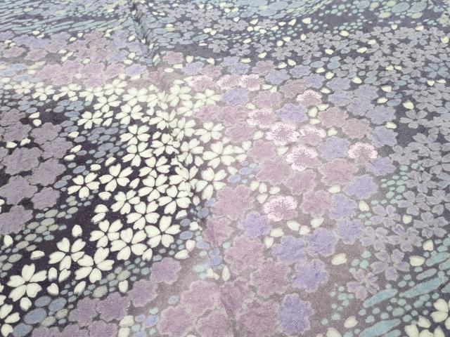 平和屋本店■極上　ブライダルファッションデザイナー・桂由美　訪問着　刺繍　草花文　暈し染め　銀通し地　逸品　CZAA1932s5