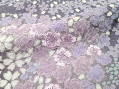 平和屋本店■極上　ブライダルファッションデザイナー・桂由美　訪問着　刺繍　草花文　暈し染め　銀通し地　逸品　CZAA1932s5