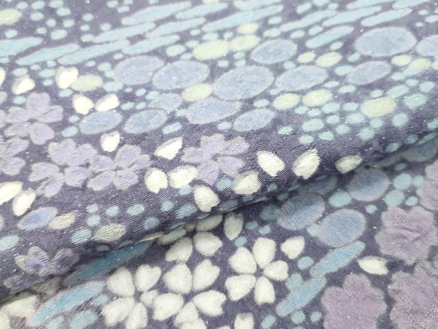 平和屋本店■極上　ブライダルファッションデザイナー・桂由美　訪問着　刺繍　草花文　暈し染め　銀通し地　逸品　CZAA1932s5