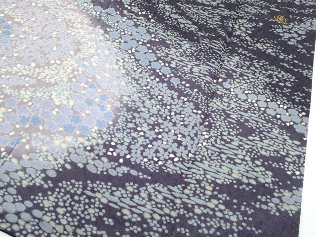 平和屋本店■極上　ブライダルファッションデザイナー・桂由美　訪問着　刺繍　草花文　暈し染め　銀通し地　逸品　CZAA1932s5