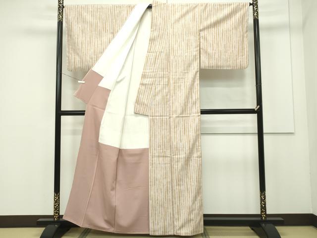平和屋本店■極上　染司よしおか　五代目　吉岡幸雄　紬　間道　逸品　未使用　CZAA1959s5