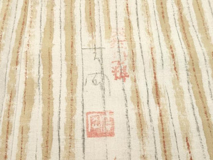 平和屋本店■極上　染司よしおか　五代目　吉岡幸雄　紬　間道　逸品　未使用　CZAA1959s5